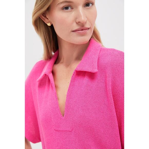 POMANDER PLACE Hot Pink Maren Mini Polo Dress Size XS/S NWT - Picture 6 of 8